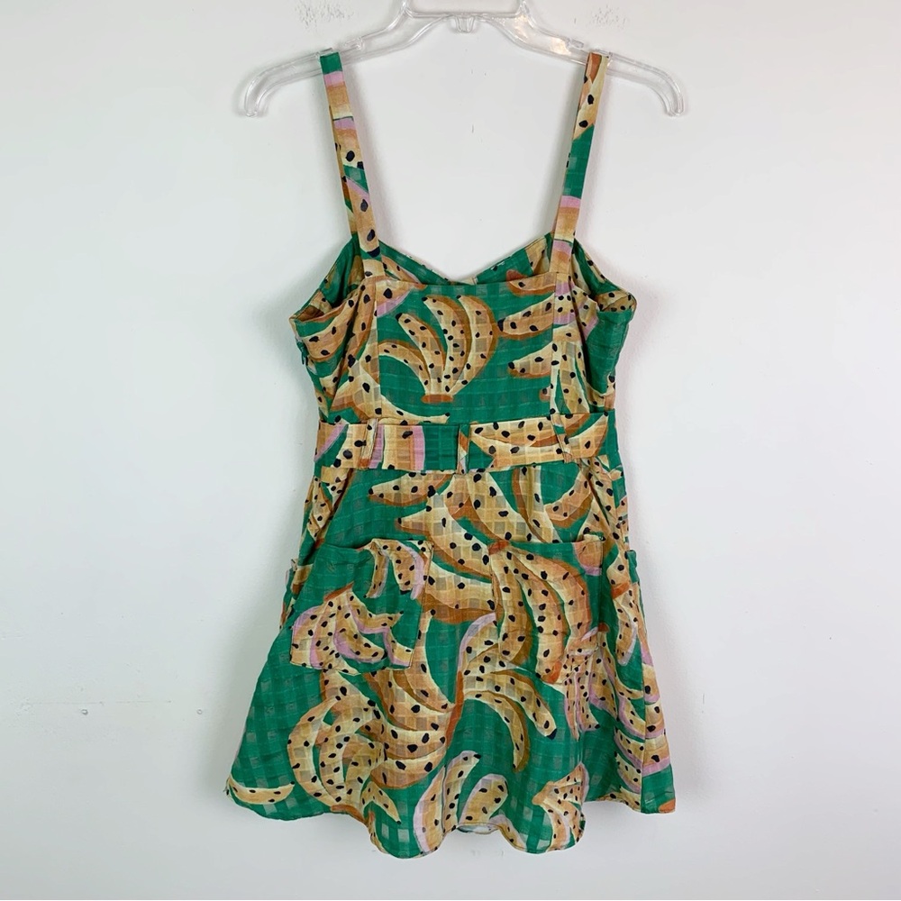FARM Rio Green Banana Print Sundress with Yellow Accents - Picture 12 of 16